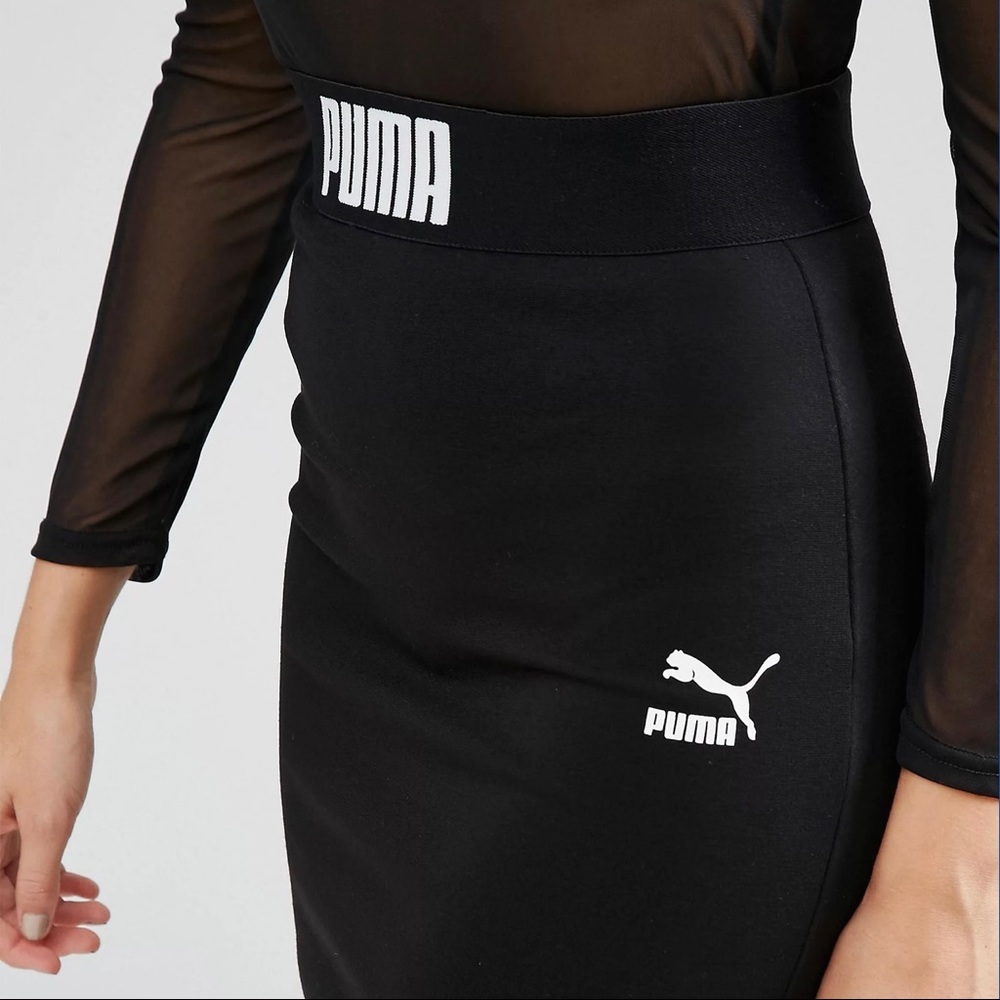 NEW Puma Exclusive ASOS Black Bodycon Skirt - Picture 3 of 7